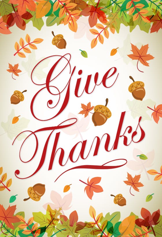 Give thanks -  tarjeta de acción de gracias