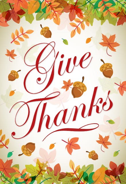 Give thanks - thanksgiving card