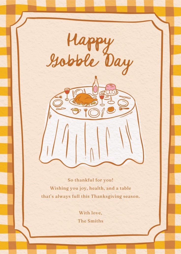 Gobble till you wobble - thanksgiving card