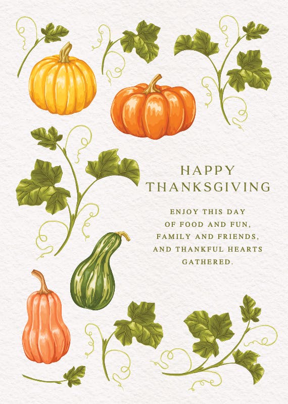 Gourd times - thanksgiving card