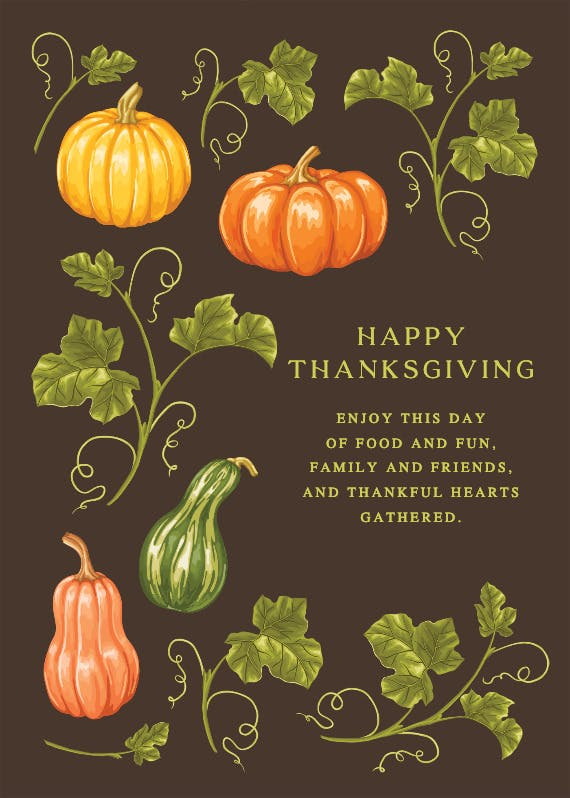 Gourd times - thanksgiving card