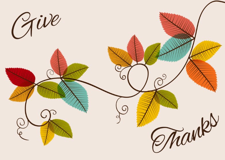 Graceful gratefulness - thanksgiving card