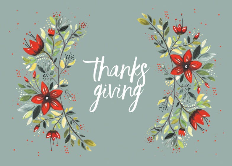 Grateful today - holidays card