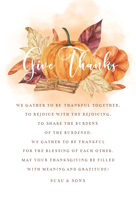 Gratefulness - thanksgiving card