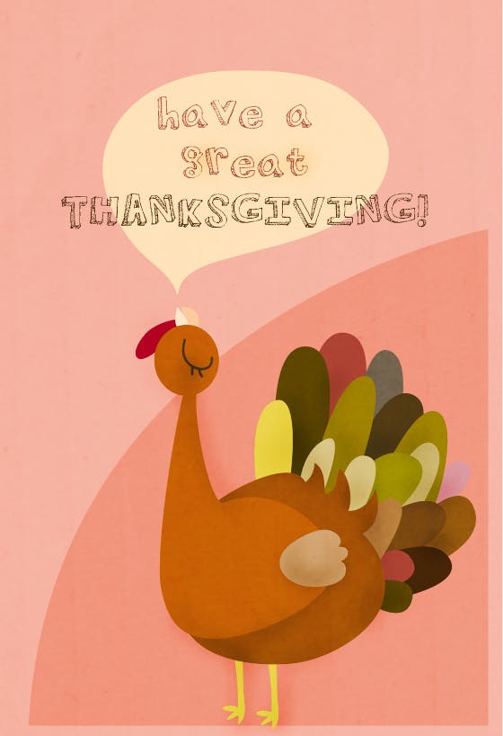 Great thanksgiving - thanksgiving card