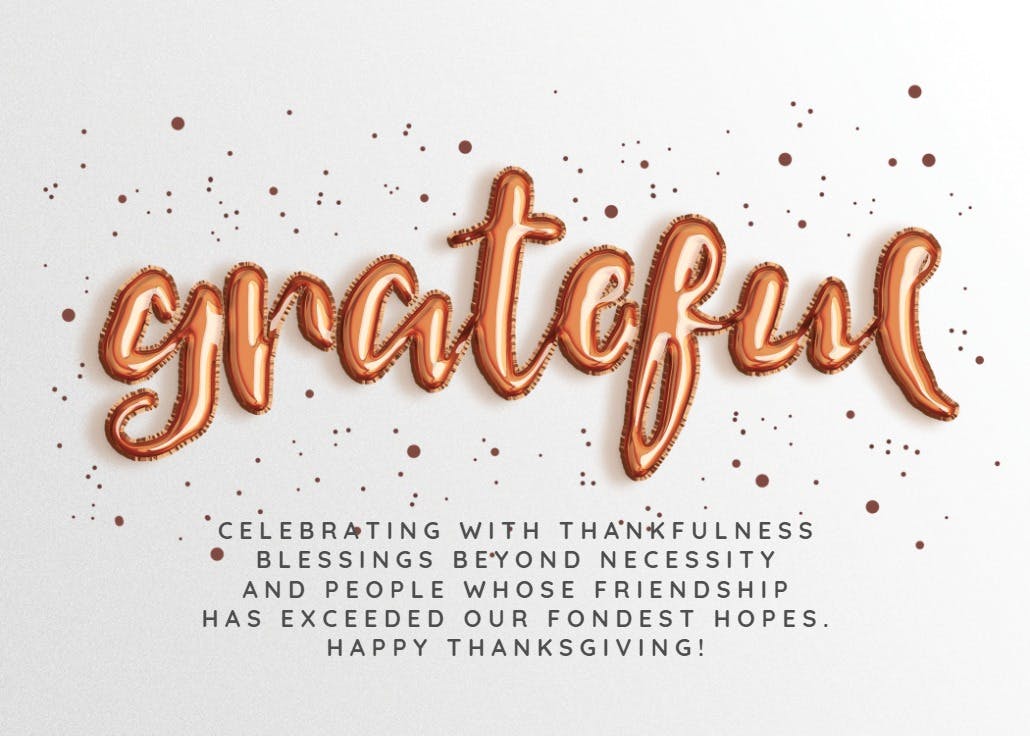 Greatly grateful - thanksgiving card