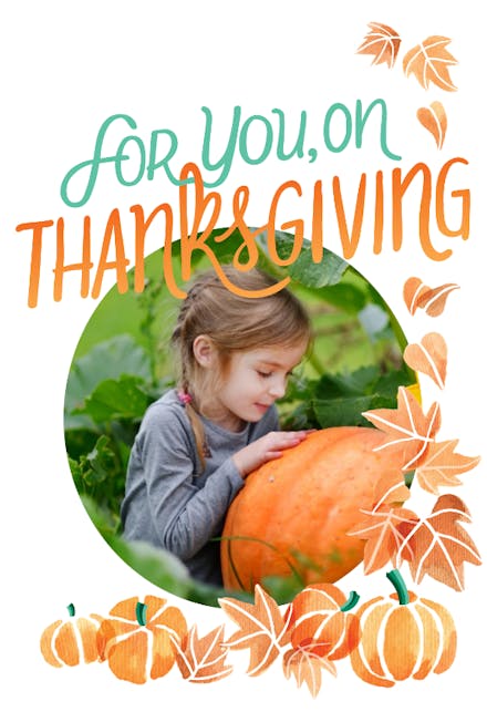 Hugs across the miles - thanksgiving card