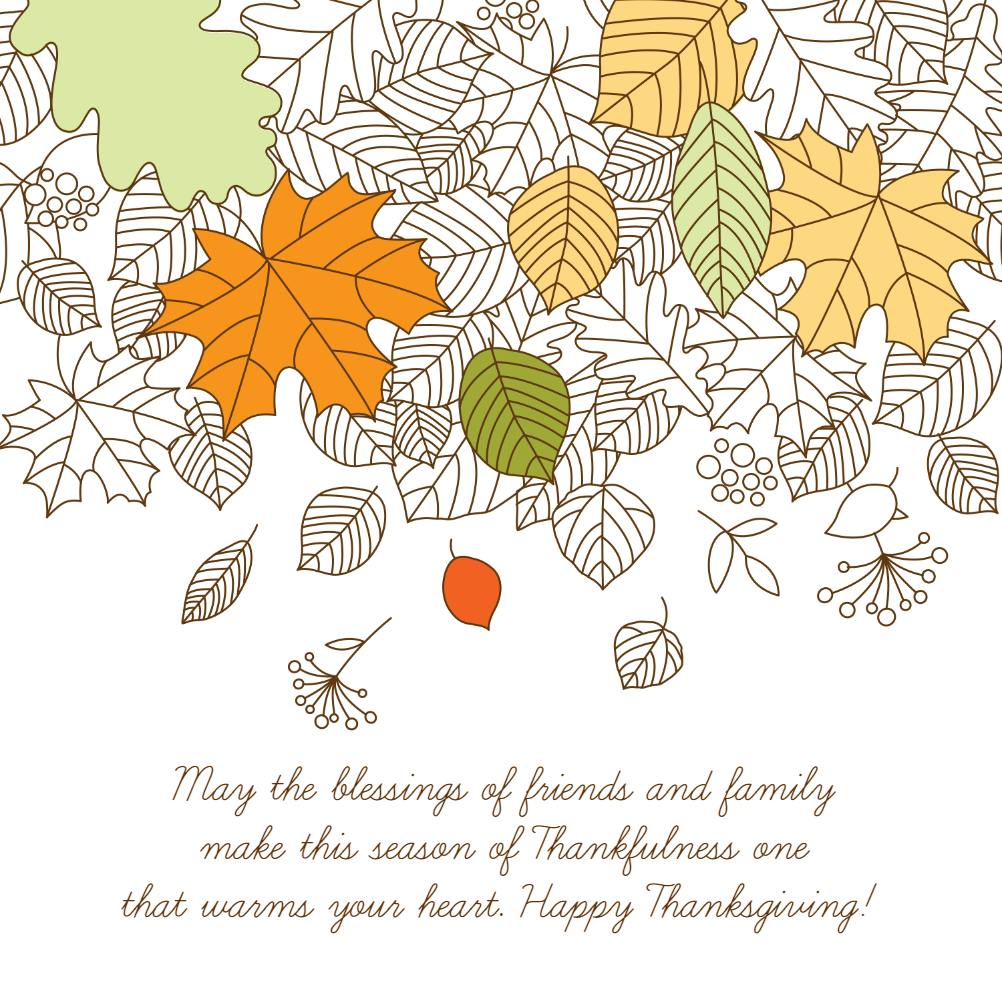 Leaves - thanksgiving card