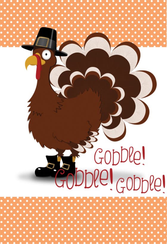 Lets talk turkey -  tarjeta de acción de gracias