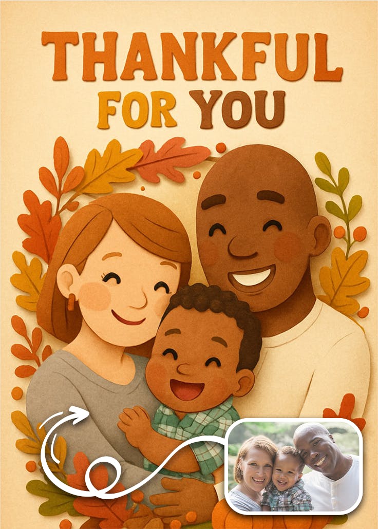 Papercraft pumpkins -  tarjeta de acción de gracias