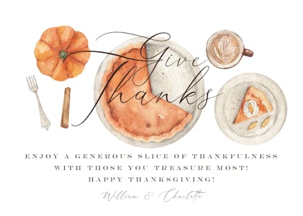 Pie in the Sky - Tarjeta De Acción De Gracias