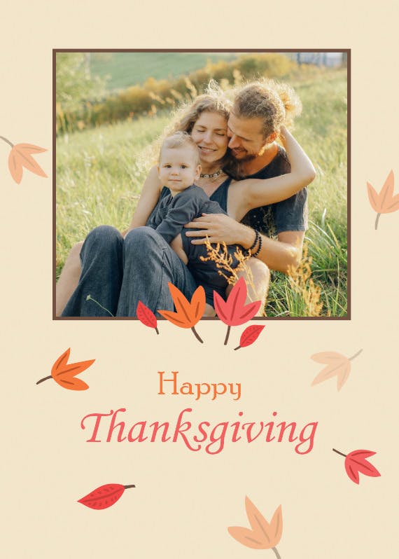 Piled high blessings - thanksgiving card