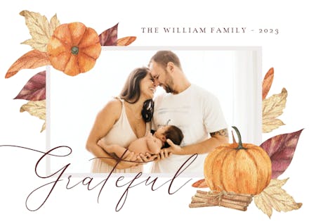 Pumpkin Leaves - Thanksgiving Card