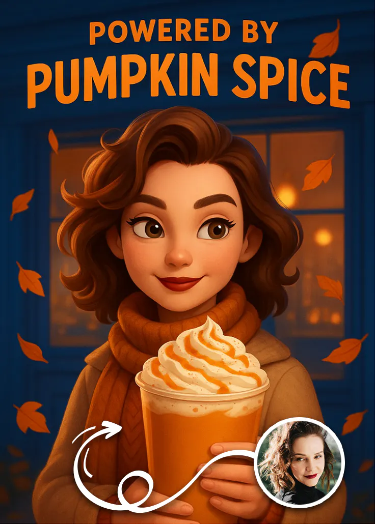 Pumpkin spice -  tarjeta de acción de gracias