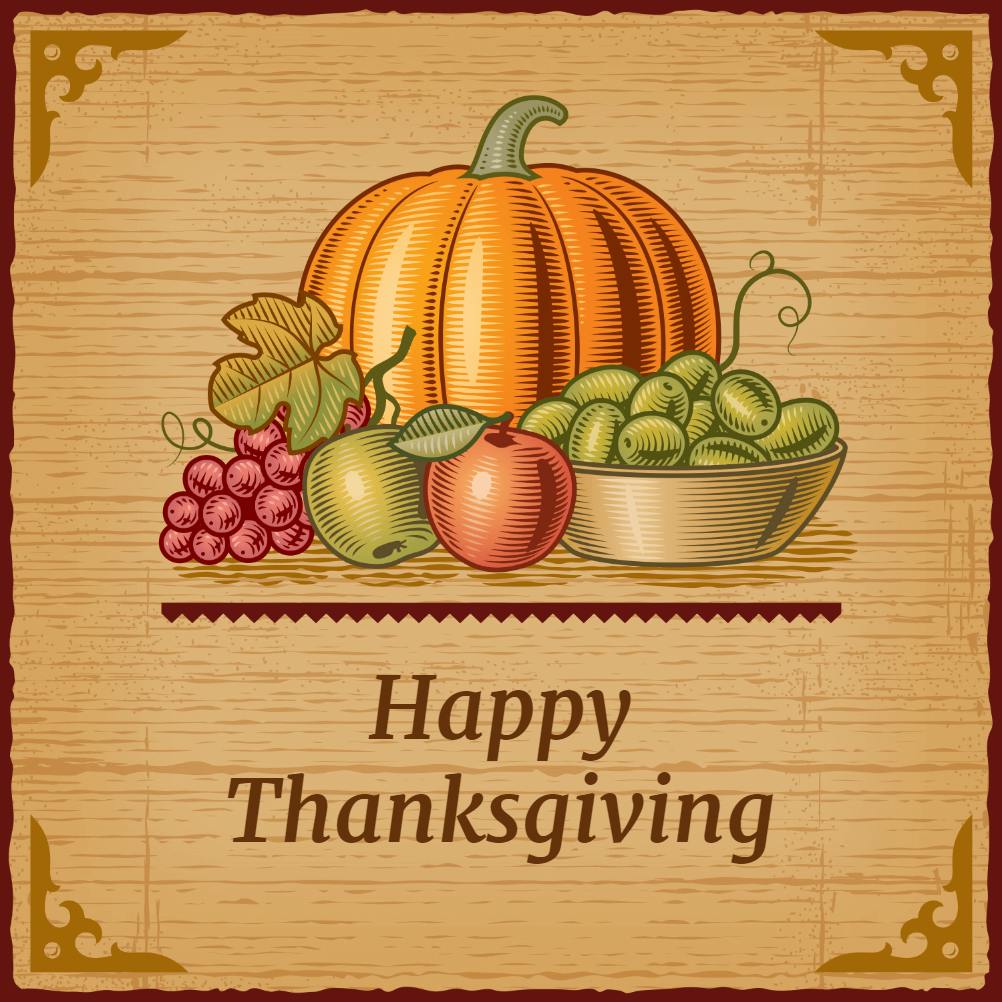 Rustic thanksgiving -  free card