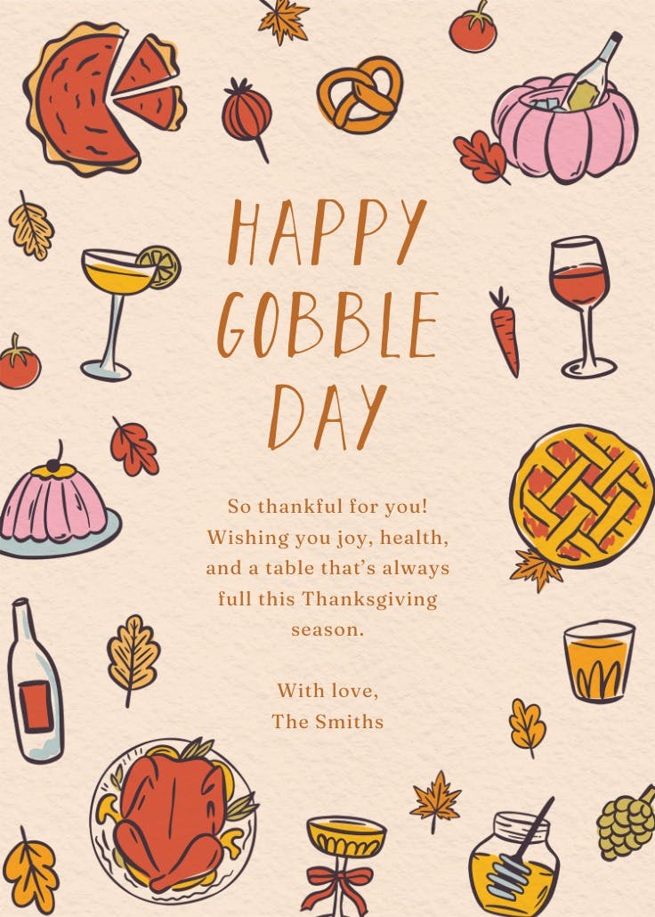 Sketches of gratitude - thanksgiving card