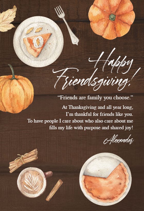 Sweetie pie - thanksgiving card
