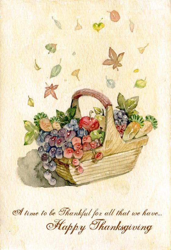 Thankful for all that we have - thanksgiving card