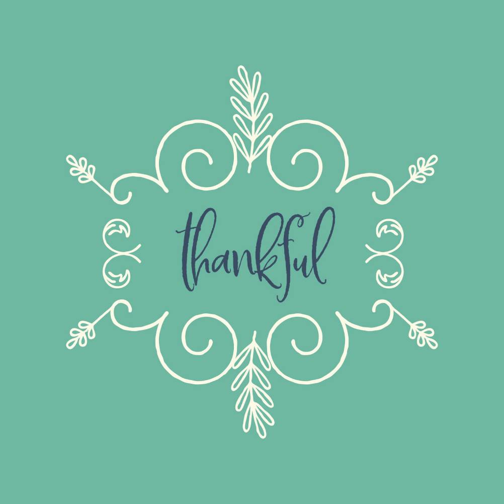 Thankful -  tarjeta de acción de gracias