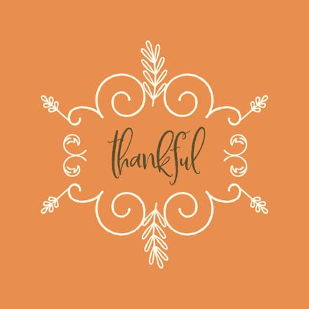 Thankful - thanksgiving card