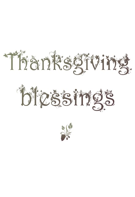 Thanksgiving Blessings - Tarjeta De Acción De Gracias