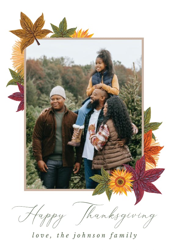 Fall frame - thanksgiving card