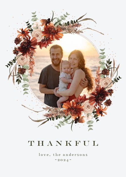 Thanksgiving terracotta frame - thanksgiving card