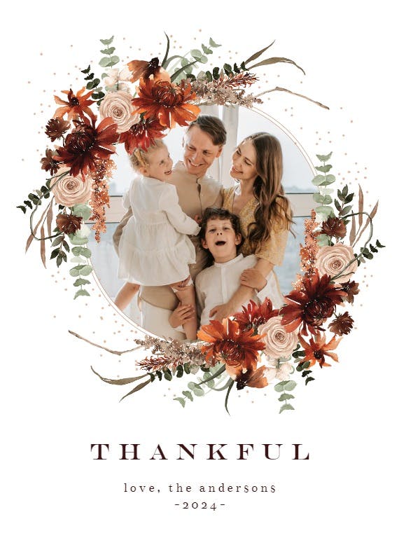 Thanksgiving terracotta frame - thanksgiving card