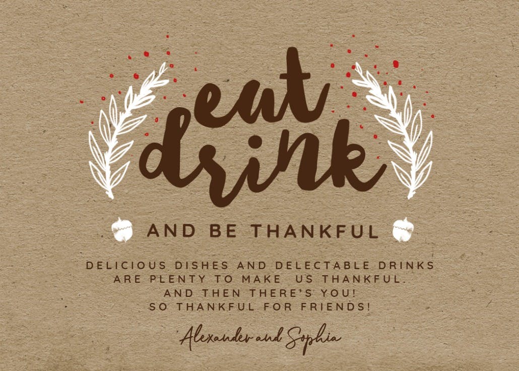 Trending thanks - thanksgiving card