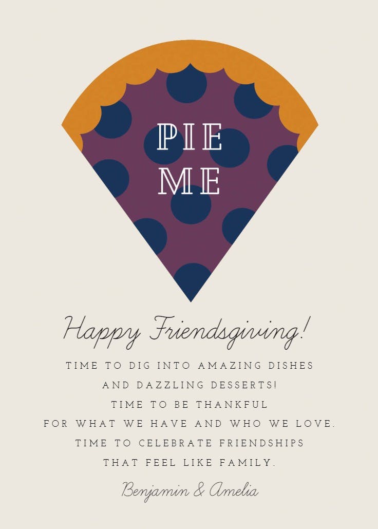 Wonderful wedge - thanksgiving card