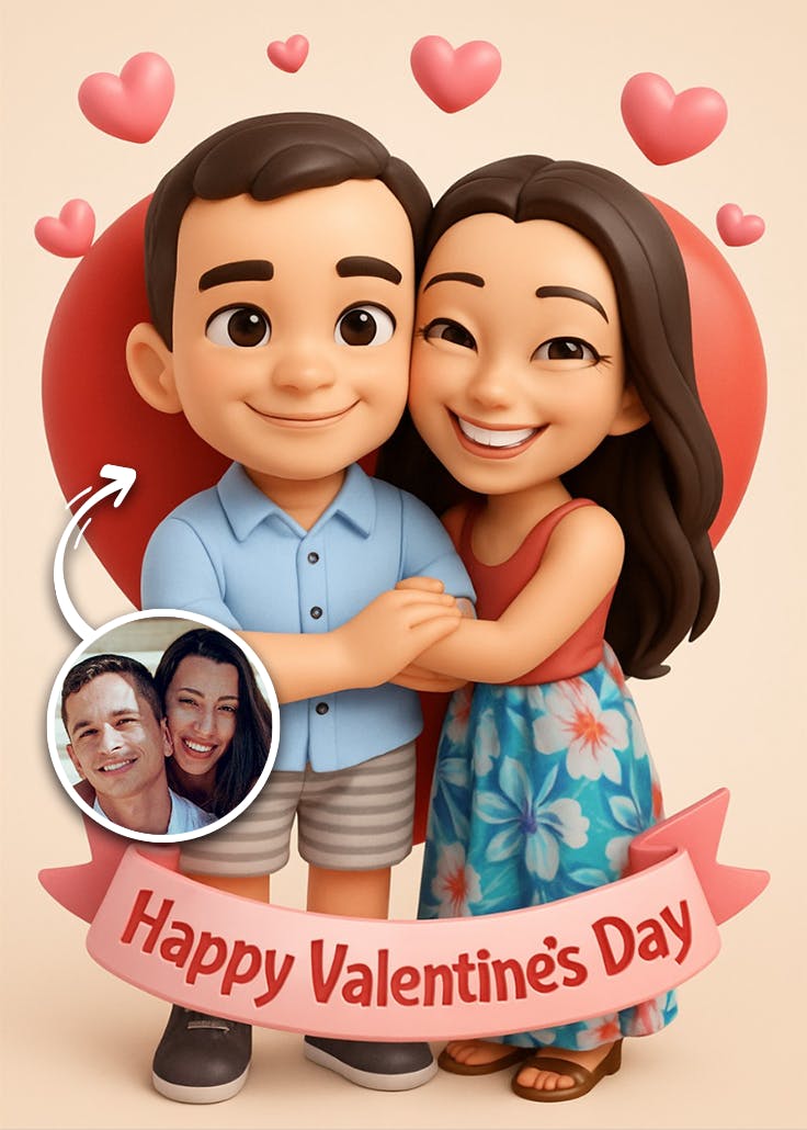 3d love - tarjeta de san valentín