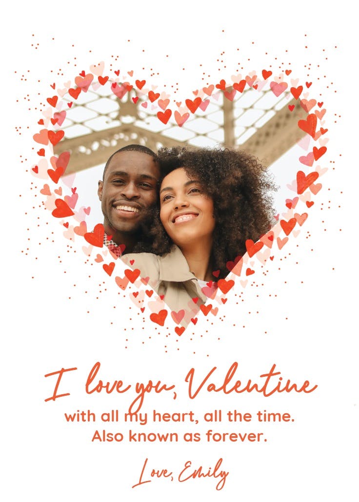 All around hearts - valentine's day card