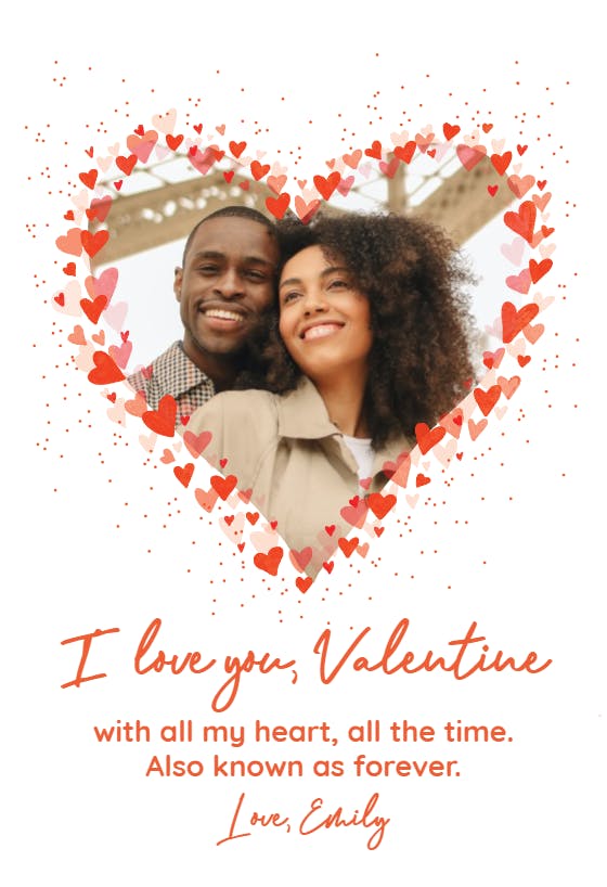 All around hearts - valentine's day card