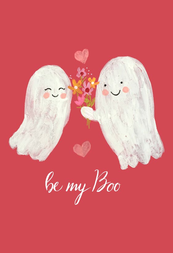Be my boo - valentine's day card