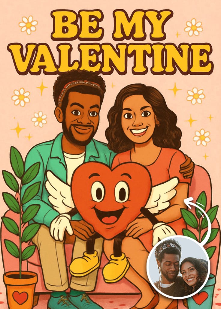 Be my valentine - valentine's day card