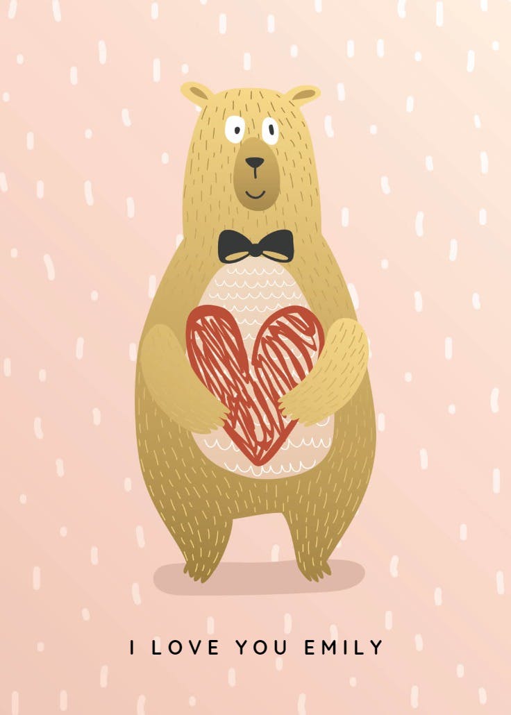 Bear hug - valentine's day card