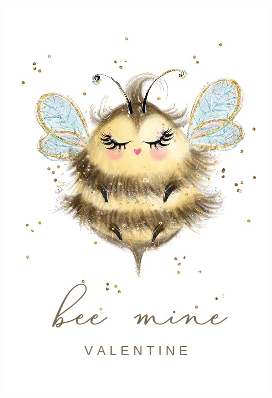 Bee mine - valentine's day card