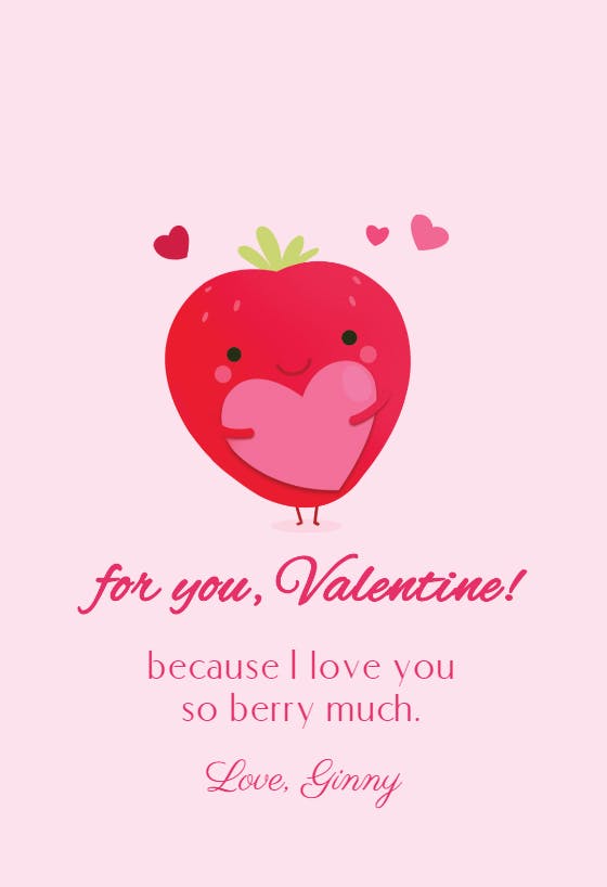 Berry much -  tarjeta de san valentín
