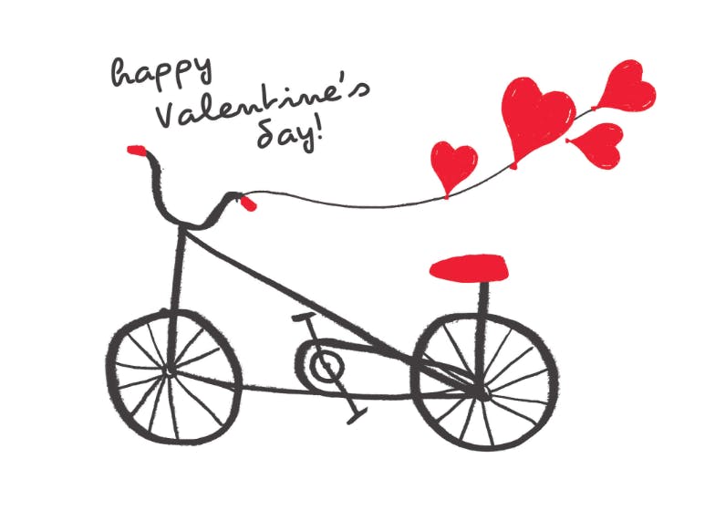 Bicycles -  tarjeta de san valentín