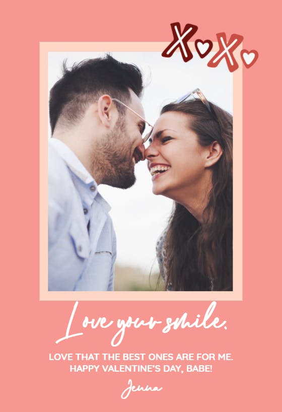 Captured smiles - valentine's day card