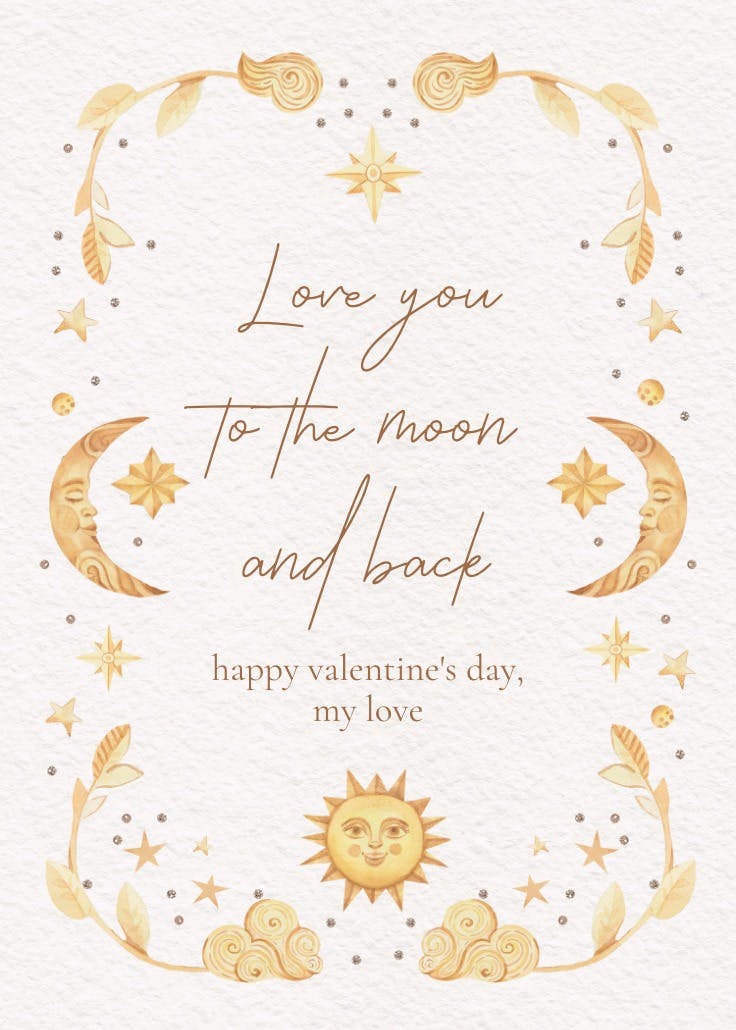 Celestial trip - valentine's day card