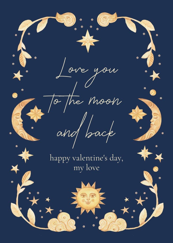 Celestial trip - valentine's day card