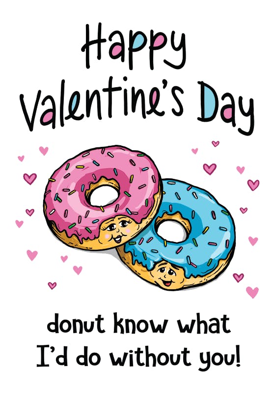 Donut - valentine's day card