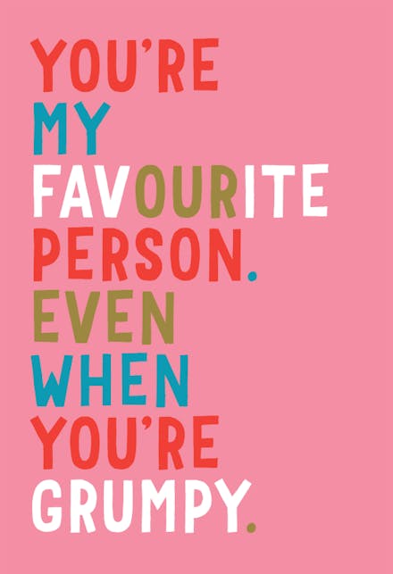 Favourite person - Love Card