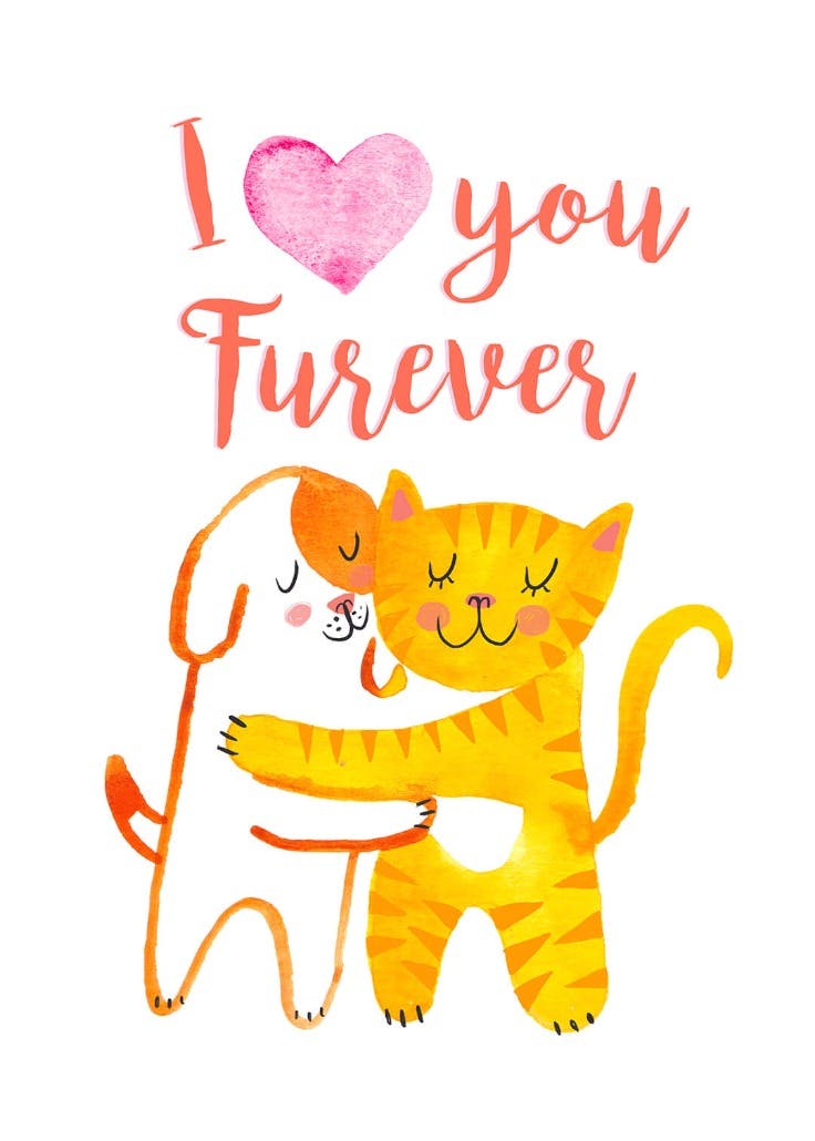 Furever - valentine's day card