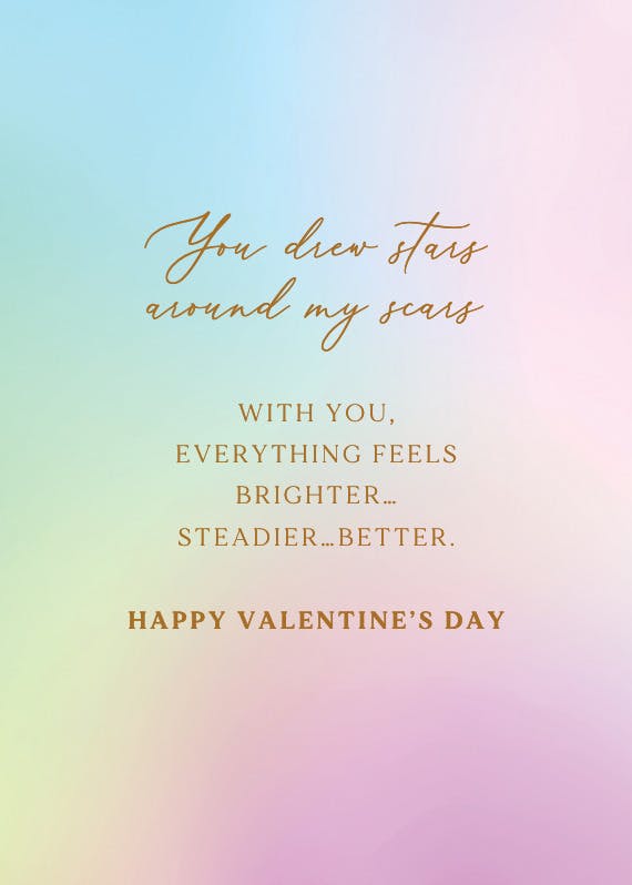 Gentle bliss - valentine's day card