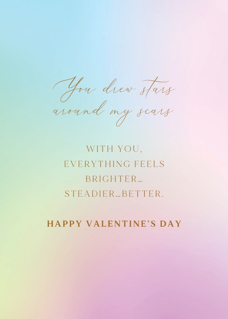 Gentle bliss - valentine's day card