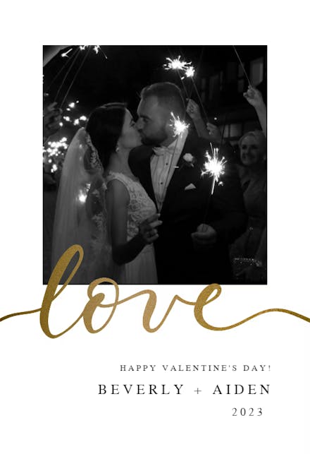 Golden Love - Valentine's Day Card