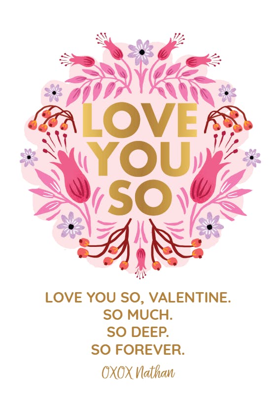 Growing love - valentine's day card