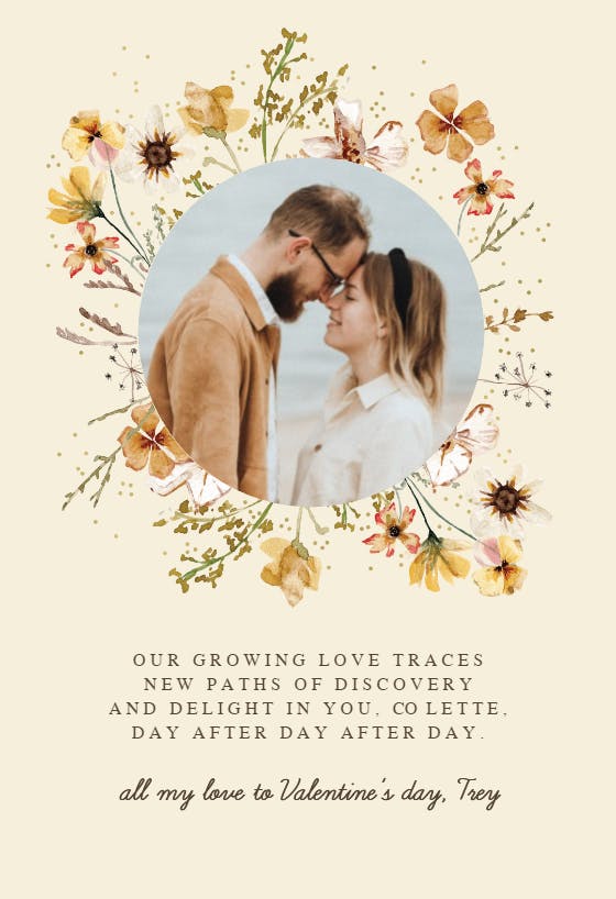 Growing love - valentine's day card